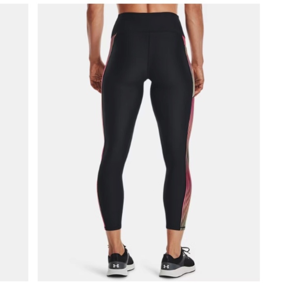 G70. Under Armour HeatGear 6M Panel 7/8 Leggings in Black/Multi - Size 1X - Picture 3 of 11